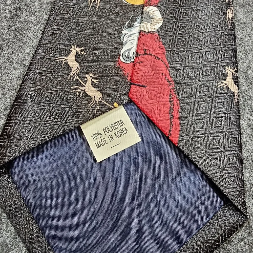 Vintage Santa Claus Christmas Tie Holiday Party Necktie